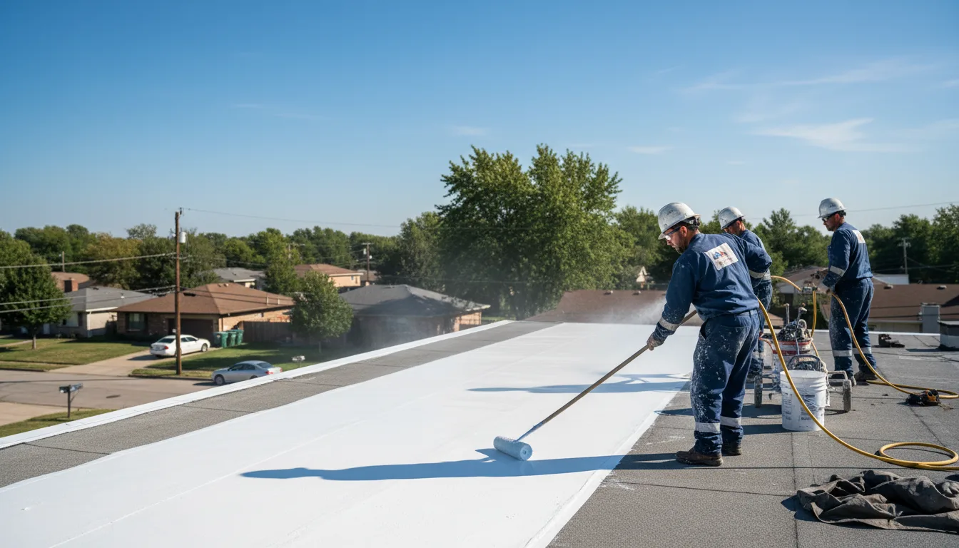 Commercial roof coating in Leslie, WV near me